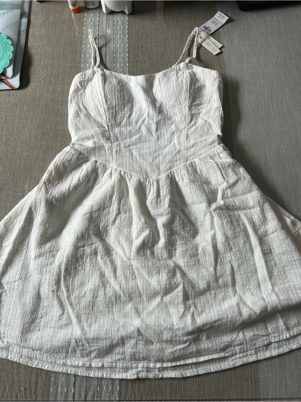 Hollister Cream Spaghetti-Strap Mini Dress